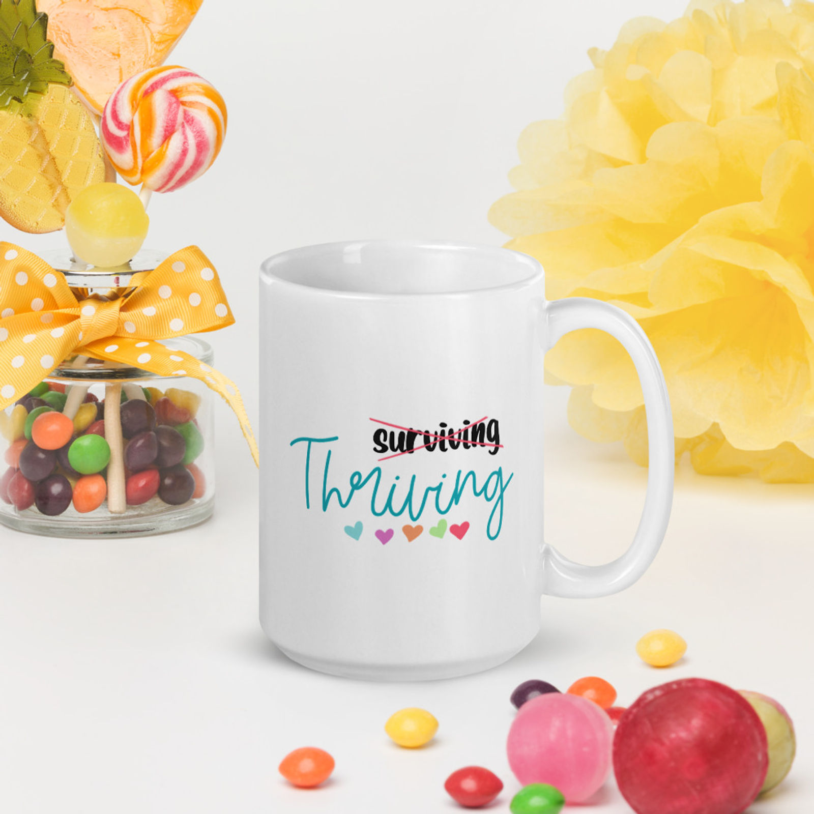 THRIVING, Not Just Surviving Mug